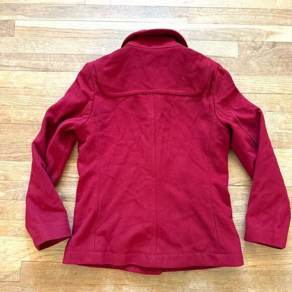 Gap red 78% wool pea coat size medium M - Picture 6 of 6